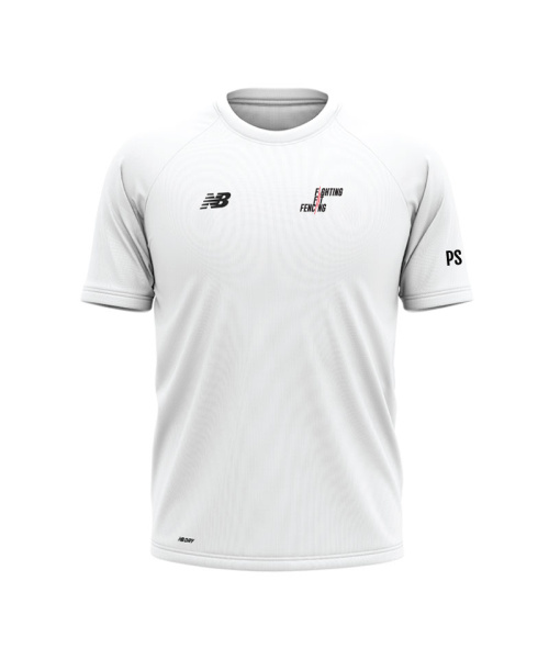 Fighting Fit Fencing Members Juniors Training Tech Tee White