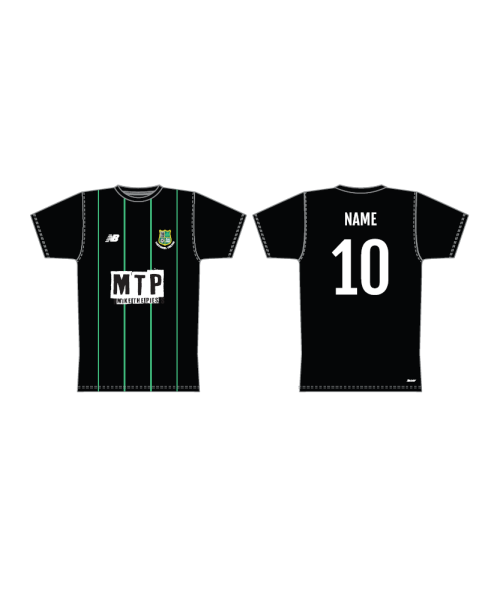 Listowel Celtic Mens Crew Neck Short Sleeve Football Jersey Black/Green