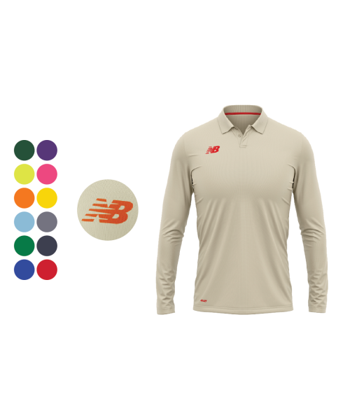 Customisable Teamwear Mens LS Cricket Shirt Angora