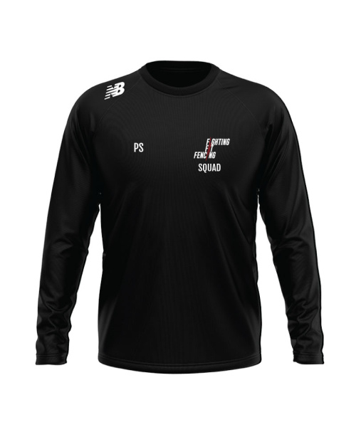 Fighting Fit Fencing Squad Mens Training Compression LS Top Black
