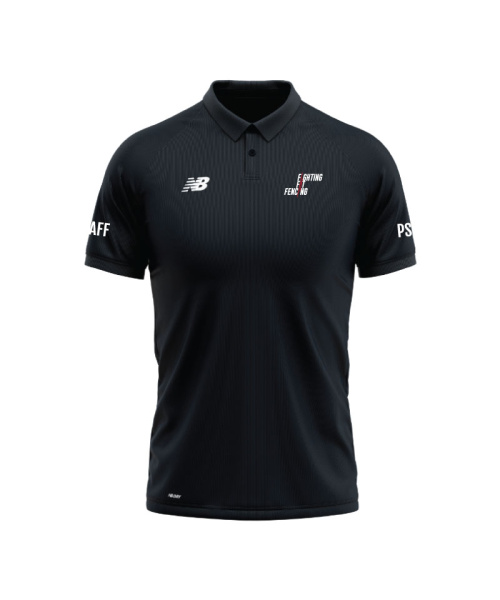 Fighting Fit Fencing Staff Unisex Training Polo Black