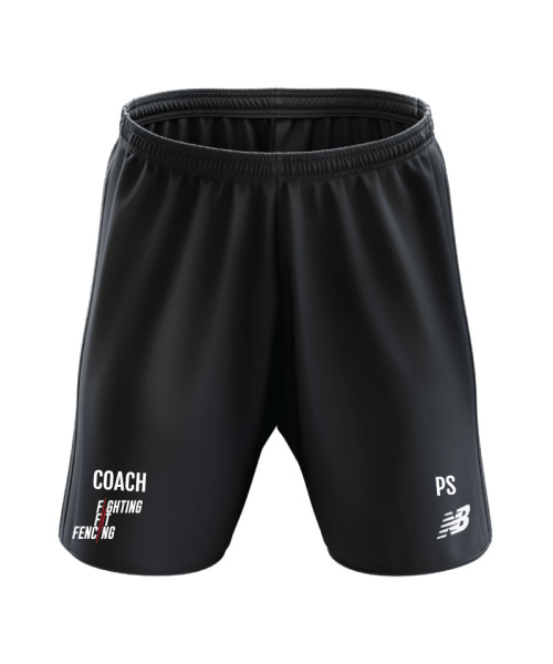 Fighting Fit Fencing Coach Mens Training Woven Short Black