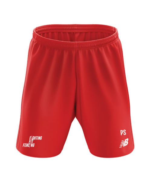 Fighting Fit Fencing Members Unisex Performance Short High Risk Red