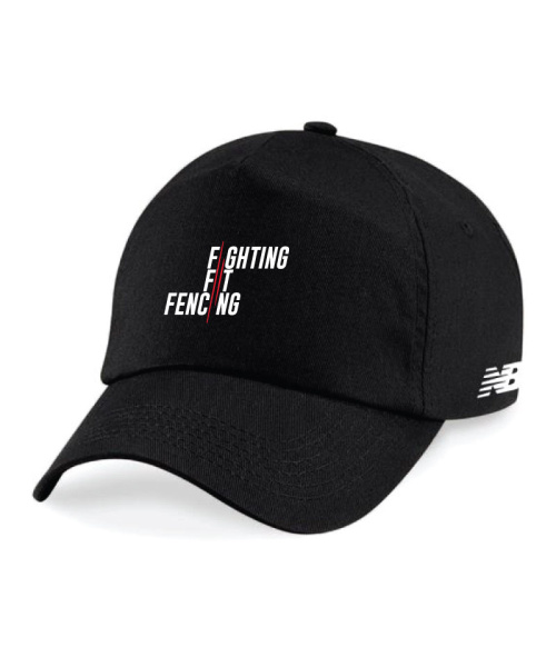Fighting Fit Fencing  Unisex Team Baseball Cap Black And White