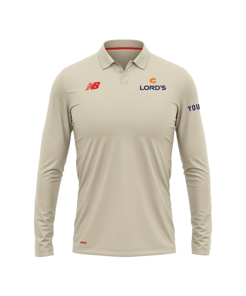 MCC Youth Juniors LS Cricket Shirt Angora
