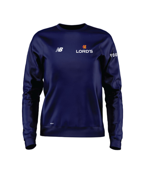 MCC Lords Youth Unisex Training Sweater Navy