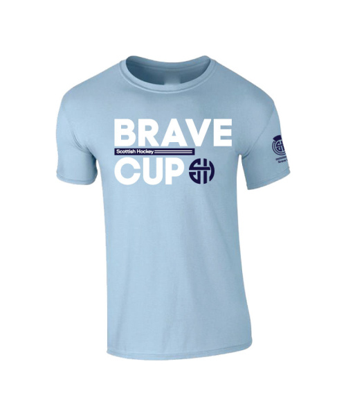 Scottish Hockey Brave Junior Cup Tee V2 Light Blue