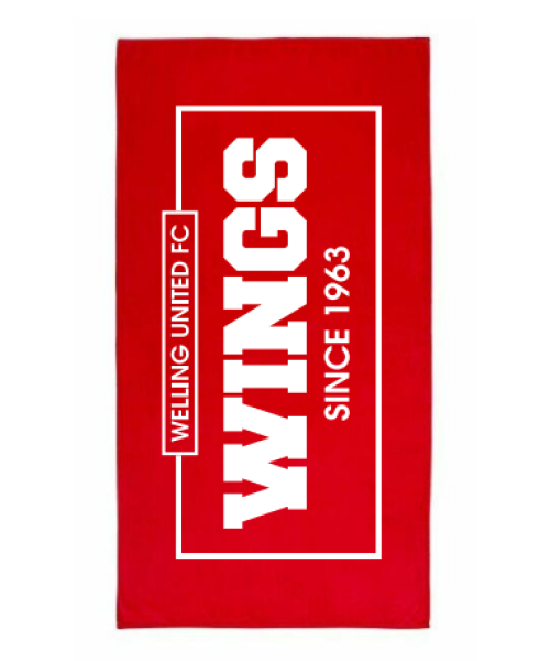 Welling United V3 Wings Towel Red