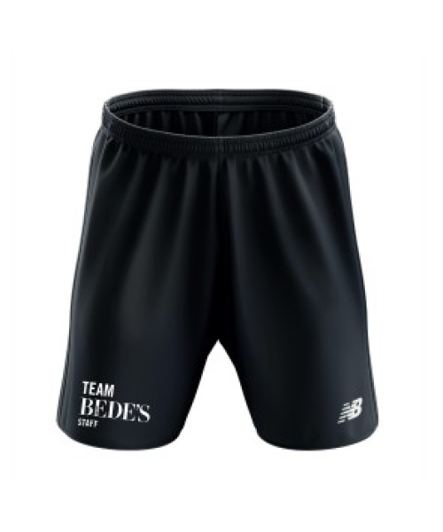Bedes Staff Mens Training Woven Short Black with Zipped Pockets