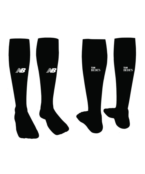Bedes Staff Unisex Match Socks Black