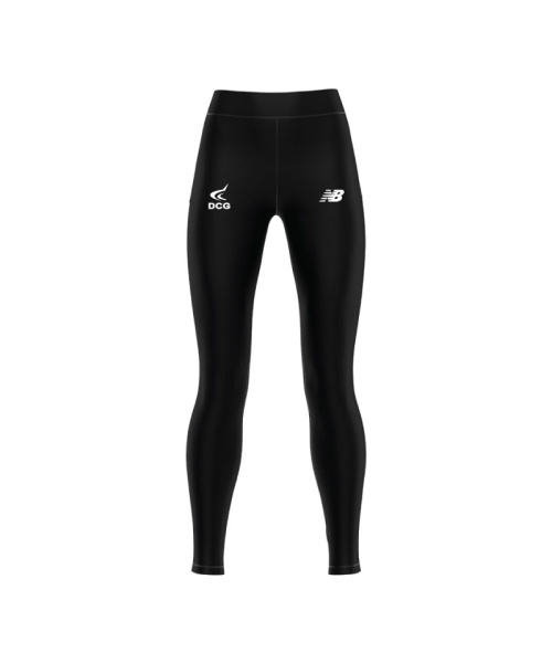 Derby College Womens Training Leggings Grey and Black