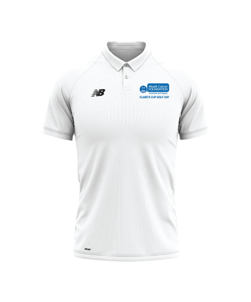 Mouth Cancer Foundation Mens Training Polo White