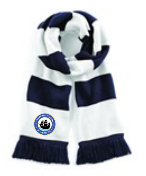 Baffins Milton Rovers Scarf White and Navy