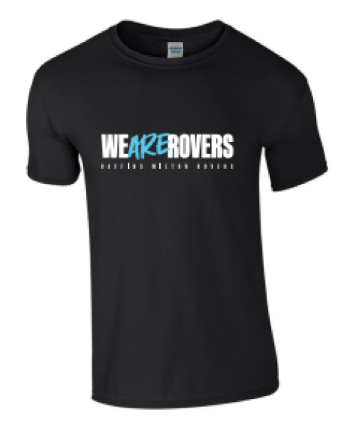 Baffins Milton Rovers Retail Juniors We Are Rovers Tee Black 