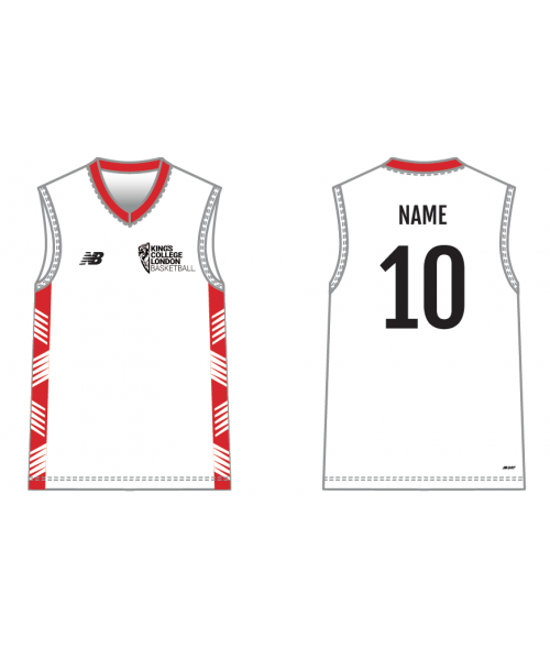 Kings College London Basketball  Youths Basketball Top White