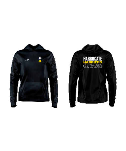 Harrogate Harriers Juniors Chair Yellow Transfer Training Hoodie Black